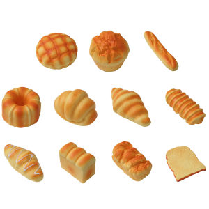 MOJOYCE Realistic Bread Bun Squeeze Toy Soft Plush Food Model for Kids and Adults Easter Gift Novelty Desk Decor Slow Rising