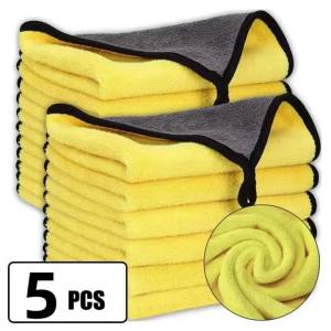 Car Wash Towels Cleaning Cloth Absorbent Dry Cloth General Purpose Microfiber Towel Thickened Yellow 30/40/60cm