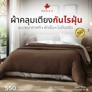 MAPLES ผ้าคลุมเตียง ผ้าคลุมโซฟา ผ้าคลุมเฟอร์นิเจอร์ เตียง 3.5ฟุต 5ฟุต 6ฟุต ปกป้องจากฝุ่น bedspread