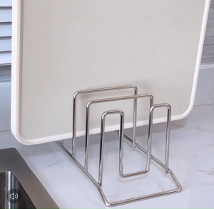 *SG Stock* Durable SS201 2/4 Sectional Chopping Board Organizer Cutting Board Holder Cutting Board Holder Space Saving Pot Lid Stand Pan Lid Holder Cutting Board Stands Baking Pan Stands Baking Pan Holder Baking Tray Holder Baking Tray Stands