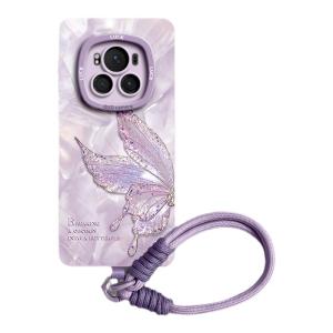 GGUU | Womens Butterfly Silicone Full-Body Anti-Drop Phone Case with Wrist Strap and Lanyard
