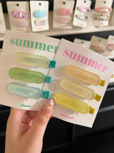 Delicate Jelly Color Hair Clips Sweet Baby Hairline Bangs Cute New 2024 Womens Fashion Hair Accessories Side Hairpins