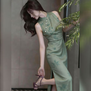 DANTING | Summer Traditional Chinese Style Aesthetic Green Dress