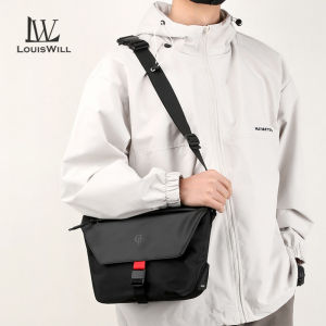 LouisWill Men Bag Fashion Shoulder Bag Chest Bag Cross Body Bag Soft PU Bag Large Capacity Leisure Bag Flip Cover Bag Street Bag Casual Bag Lightweight Messenger Bag Travel Bag Business Bag Sports Bag