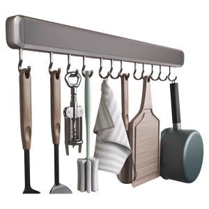 Kitchen Storage Rack Hook Holder No Drilling Required Wall Mounted Utensil Spoon Spoon Holder Space Saving Moving Hook