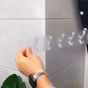 Gantungan Tempel Transparan 6 Kait Hook Tempel Baju Dinding Minimalis Tanpa Paku Multifungsi