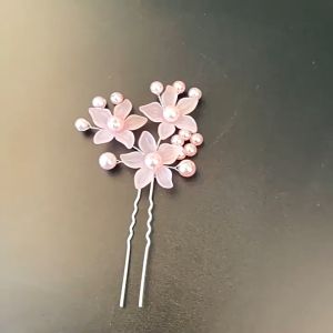 ALENADAY - Hiasan Rambut Wanita Tusuk Konde Korea Jepit Sanggul Modern Bunga Mutiara Murah MHT06