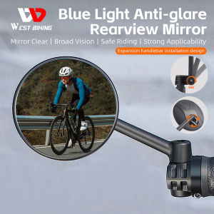 กระจกมองหลังกระจกจักรยาน HD สำหรับขี่ตะวันตก360 ° แฮนด์จักรยานเสือหมอบ MTB ปรับได้อุปกรณ์รถจักรยานกระจกด้านข้างความปลอดภัยของจักรยาน
