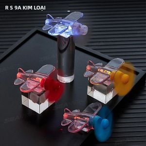 Gương Chiếu Hậu Điện Tử LED Nhiều Màu Sắc SEAMETAL Trang Trí Hình Máy Bay Xoay Được Thiết Kế Máy Bay Chạy Bằng Gió Dành Cho Ô Tô Và Xe Máy
