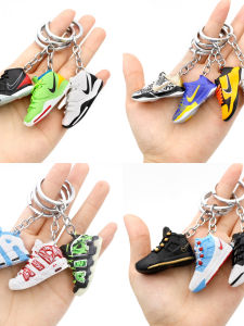 Mini 3D Basketball Keychain Model Creative Hanging Decoration Kobe ZK1 Curry ZK5 James Pippen Shoe Model Gift for over 6 Years Old