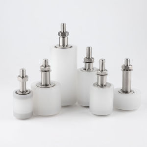 Nylon Pulley Sliding Door Upper Wheel Slide Gate Guide Roller with Stainless Steel Bolt Sliding Rolling Gates Guider Heavy Duty Ball Bearing Side Nylon Roller For Transfer Machine