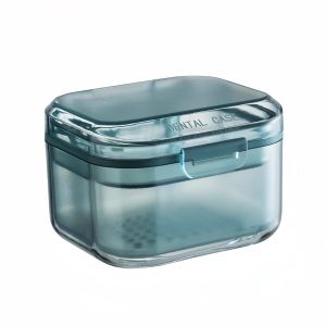 Denture Bath Case Leak-Proof Retainer Case Soaking Denture Box for Braces Mouth Guard Invisalign Retainer Holder Cleaner Cup
