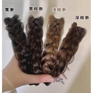 2024 New Wide Edge Wig Braided Hairband Womens Headband Pressed Hair Card Fishbone White Hair Cover Anti-Aging Accessory
