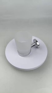 1set Wall Mount Cup Holder Durable Drilling Dispenser Modern Bathroom Organizer Toothbrush Holder Accessory Bathroom Cup Holder