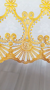 Keycool Golden PVC Table Cloth Sequin Waterproof Oil-proof Rectangle Kitchen Dinning Table Cover 2~8