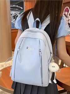 OUDENGPAI | Casual Blue Backpack For Junior And High School Girls Travel Lightweight Versatile Shoulder Bag Leisure Backpack Female Model