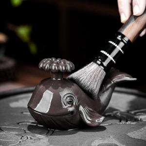 Creative Purple Clay Whale Tea Pet Ceramic Gongfu Tea Set Tea Tray Tea Table Spray Water Tea Play Tea Pot Lid Tray