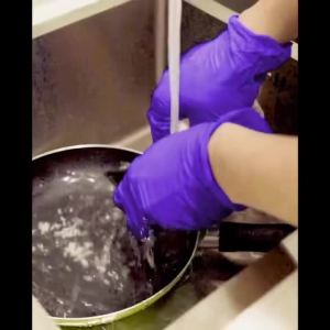 20/50/100PCS Violet Nitrile Gloves Disposable 5Mil Thick Latex Free Household Gloves for Women Cleaning Kitchen Gardening Lawn