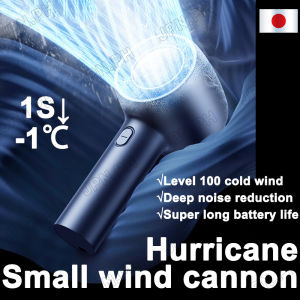 Japan 100 Level Adjustment Air Cooler Portable Mini Fan Long Battery Life Silent and Strong Wind Brushless Motor Desktop fan For Travel Camping Work Outdoor Sports Rechargeable Handheld Fan electric fan Visual Wind Speed Power Display
