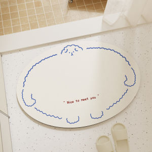 Thảm Nhà Tắm Hình Mèo Hoạt Hình Thấm Hút Nhanh Khô Chống Trượt Thảm Nhà Vệ Sinh Bằng Vật Liệu Sét Thạch Anh Thiết Kế Đơn Giản