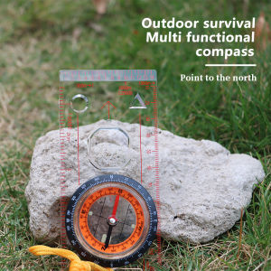 Outdoor Survival Compass Multi Founctional Magnifying Scouts Orienteering Compass Rule Camping Hiking Backpacking