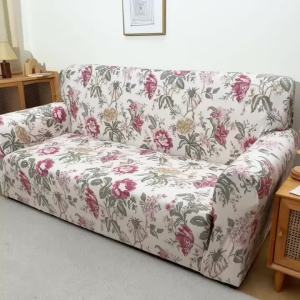 Áo Phủ Ghế Sofa Họa Tiết Hoa Phong Cách Châu Âu Chất Liệu Polyester Co Giãn Chống Trượt Dễ Vệ Sinh Dùng Được Quanh Năm Dành Cho Phòng Khách