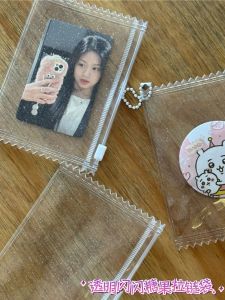 INS Transparent Shiny 3-Inch Mini Truck Polaroid Buggy Bag Bar Candy Zipper Bag Millet Display Card Holder Pendant