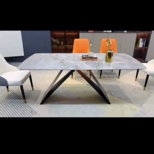 Vedourstyle Light Luxury Dining Set Ceramic Sintered Stone Dining Table/ Ceramic Meja Makan Meja Batu Kerusi/餐桌