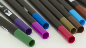 Kolorowy spidol double head drawing pen fine art watercolor set 48 colors