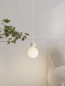 Cream Style Bedside Chandelier Bedroom Quiet Style Creative Japanese Retro Restaurant Bar Lamp Modern Small Droplight