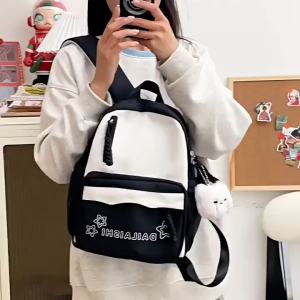 Tas Sekolah Pink/Tas Sekolah Anak Perempuan Smp/Tas Sekolah Perempuan/Tas Ransel Tas Wanita Fashion Ransel Import /Ransel Wanita Korean Style/Tas Bahu Korea Import Fashion Warna Tabrakan Kekinian Backpack Terbaru