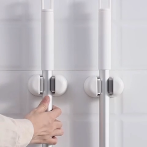 Ⓜ️ZEROIDEASⓂ️ Wall Mounted Mop and Broom Holder Wall Mounted Mop Hook Nail Free Seamless Mop Hooks Traceless Mop Hook Punch-free Mop Hook Broom Mop Holder Broom Holder Wall-Mounted Cleaning Tool Holder Space-Saving Mop & Broom Organizer