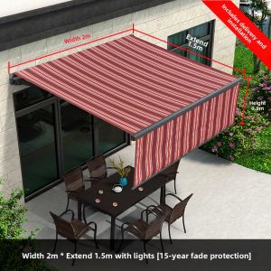 ZIYE | Purple Retractable Waterproof Electric Outdoor Canopy