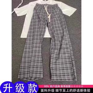 Quần Dài Nam Cleanfit Kẻ Sọc Xám Mùa Hè Mỏng Rộng Rãi Quần Dài Ống Đứng Quần Dài Ống Rộng Quần Dài Thường Ngày Quần Dài Thoải Mái