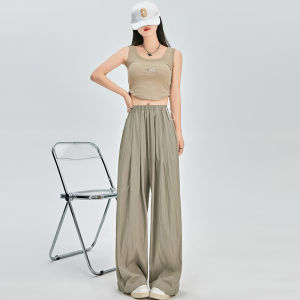 Quần Ống Rộng Thường Ngày Cho Bà Bầu Mùa Hè 2025 Quần Dài Cạp Cao Bằng Nylon Thoải Mái Cho Bà Bầu Sau Sinh