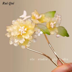 RUIQIU | Chinese Style U-shaped Flower Hairpin