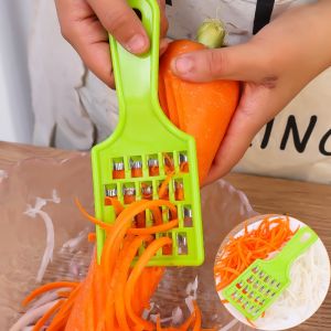 3ชิ้นที่ขูดกะหล่ำปลีปอกเปลือกขนาดใหญ่มีดเครื่องขูดด้วยมือกะหล่ำปลีม่วงผักกาดหอมเครื่องปอกผักมีดปอกหั่นเครื่องตัดสำหรับครัวสีเขียว