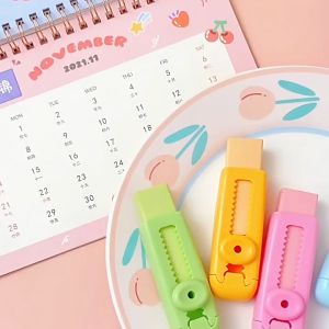 💎💫GROCELY💫💎 PENGHAPUS PENSIL MEKANIK SLIDE BISA DITARIK WARNA AESTHETIC PANJANG 5CM