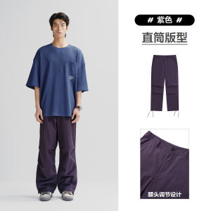 Loose Casual Pants for Men Straight Leg Outdoor Fashionable Spring Autumn PEACEBIRD Brand Comfortable Straight Tube Trousers