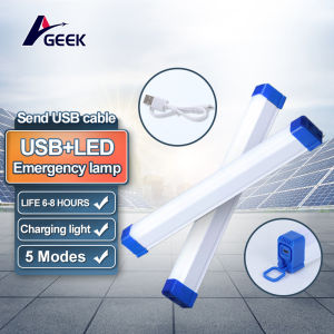 GEEK LED Emergency Light USB Rechargeable Lamp Lithium Battery Light Tube Portable Light Bulb for Night Market Outdoors