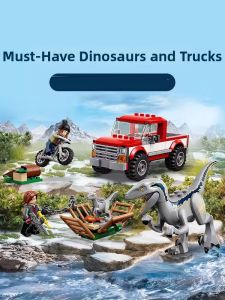 Jurassic Raptor Blue and Beta Construction Blocks Toy