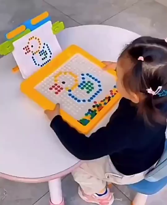 Bảng vẽ hạt nam châm từ tính kèm bút cho bé bảng vẽ bằng giấy đa năng đồ chơi nghệ thuật thủ công phát triển trẻ em bảng xếp hình nam châm