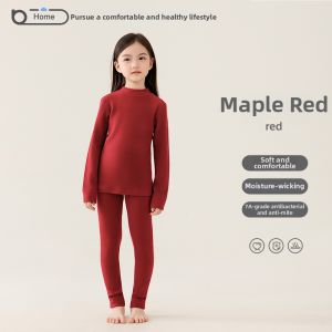 batubatu | Warm Insulated Childrens Underwear Set Red