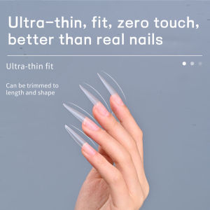 510pcs Skinny Straight Nail Art Transparent Trapezoid Stiletto Shape Acrylic Gel DIY Manicure Fake Nail Art Sheet