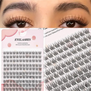 Easy-To-Apply False Eyelash Set Thick Cartoon Style with a Natural Look Suitable for Beginners Thick and Fluffy Cross-Style Realistic Bundles Suitable for Beginners with Curved Design Reusable