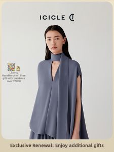 ICICLE | Sleeveless Silk Organza Tie Blouse