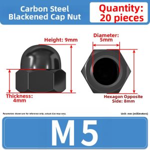 JINJUNTAI | Black Nickel Plated Cap Nuts