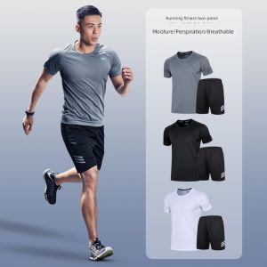 เสื้อยืดแขนสั้นผ้าไหมน้ำแข็ง ชุดกีฬา ฤดูร้อน วิ่ง ปั่นจักรยาน แห้งเร็ว ชุดบาสเก็ตบอล ฝึกซ้อม ฟิตเนส ผ้าฝ้าย ผ้าฝ้ายผสม ผ้าฝ้ายผสม