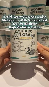 HEALTH SECRET Avocado Multigrains Pengganti Makanan dengan Moringa [Tanpa Gula Tambahan Halal] (500g)