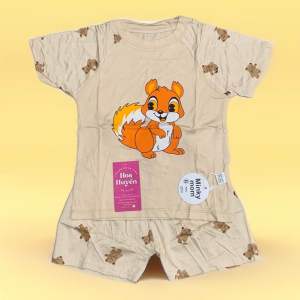 Bộ đồ thun lạnh Cộc Tay  Minky Mom Cho bé traibé gái mặc hè siêu mát họa tiết xinh xắn cho bé 12-24kg | Bộ Ngắn mặc nhà cho bé